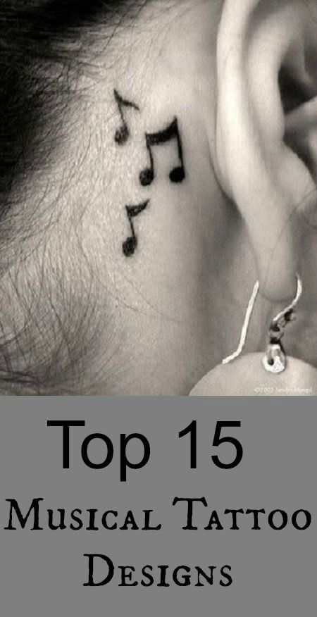 35 Tattoos for Music Lovers That You Have to See to Believe ... Songs Tattoo, Tramp Stamp Tattoos, Music Notes Tattoo, Tattoo Music, Music Note Tattoo, Female Tattoos, Marquesan Tattoos, Music Tattoo Designs, Note Tattoo