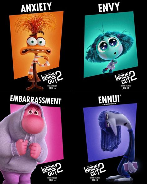 Inside Out Movie Characters, Inside Out Poster, Disney Art Style, Disney Inspired Nails, Inside Out Emotions, Movie Inside Out, Inside Out Characters, Disney Cuties, Disney Secrets