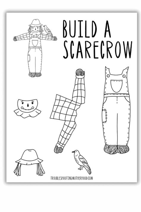 Looking for a fun fall craft? Try our Build Your Own Scarecrow Printable and Free Scarecrow Template for an easy and creative project perfect for kids. Scarecrow Patterns Printable, Scarecrow Template Free Printable, Build A Scarecrow Printable, Scarecrow Printable, Scarecrow Template, Build A Scarecrow, Scarecrow Crafts, Fun Fall Crafts, Fall Craft