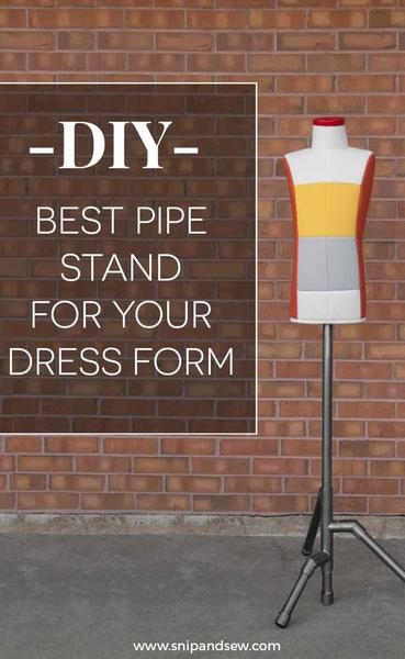 How to make a dress form stand using pipes (PVC or copper) Dress Form Stand, Diy Dress Form, Craft Fair Vendor, Mannequin Stand, Pvc Pipes, Diy Shorts, Sewing Space, Vendor Events, Dress Forms