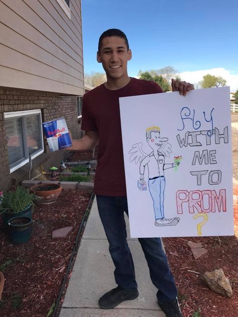 Red Bull Prom Proposal, Redbull Promposal, Red Bull Hoco Proposals, Redbull Hoco Proposal, Poster Proposal Ideas, Sadie Proposals, Hoco Asks, Girl Ask Guy, Sadies Proposal