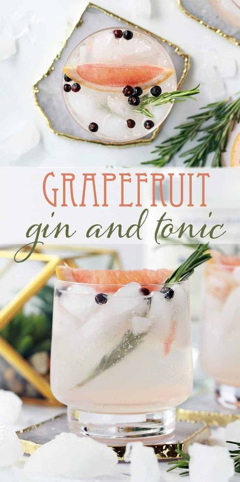 Grapefruit Gin and Tonic - Peanut Butter and Fitness Grapefruit Gin And Tonic, Alcohol Calories, Carbs List, Grapefruit Recipes, Tonic Recipe, Gin Cocktail Recipes, Happy Friday Friends, 2000 Calories, Grapefruit Juice