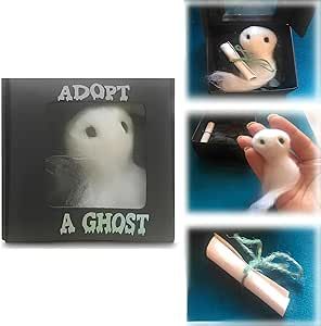 Halloween Craft Gifts, Goth Gift Ideas, Adopt A Ghost, Felt Ghost, Ghost Doll, Ghost Friends, Mini Ghost, Spooky Movies, Black Tissue Paper