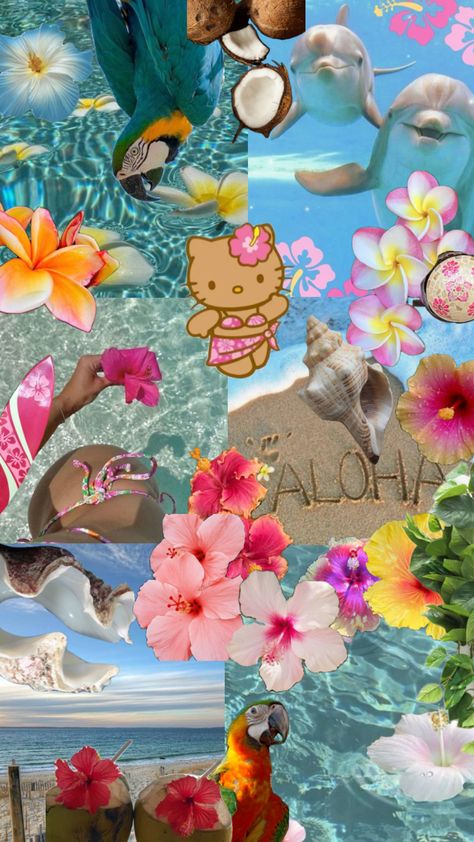 Hawaii Y2k, Hawaii Wallpaper, Nice Wallpaper, Fairy Wallpaper, Beachy Jewelry, Y2k Wallpaper, Beach Wallpaper, Coconut Girl, Hawaii Vacation