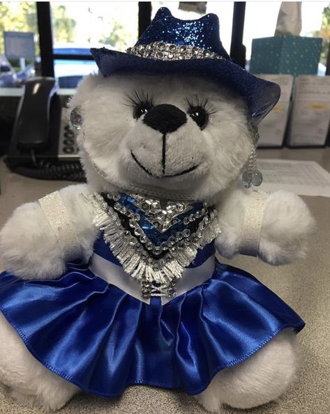 drill team/ dance team bear for homecoming mum Senior Drill Team Gifts, Dance Mums Homecoming, Drill Team Social Officer Themes, Drill Team Homecoming Mum, Drill Team Mum, Drill Team Gift Ideas, Mum Ideas Homecoming, Drill Team Aesthetic, Teddy Bear Clothes Patterns