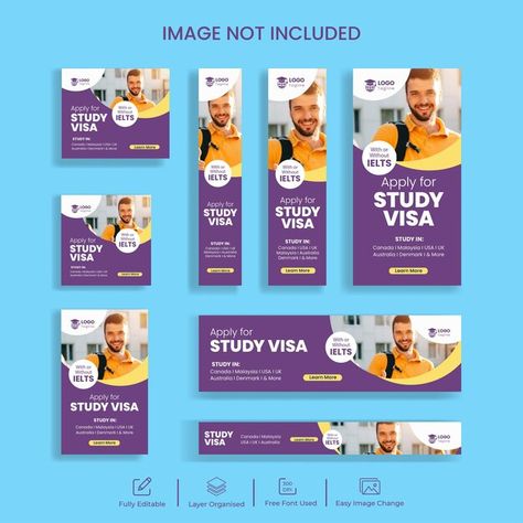 Education web banner set and google ads ... | Premium Vector #Freepik #vector #footer #modern-banner #banner-template #banner-ads Google Ads Design, Google Banner Ads, Offer Banner, Ads Banner, Education Banner, Power Points, Graphic Design Lessons, Website Banner, Flag Banner