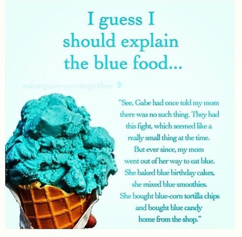 I guess I should explain the blue food... Blue Food Pjo, Percy Jackson Inspired Food, Blue Food Percy Jackson, Percy Jackson Blue Food, Percy Jackson Party, The Lightning Thief, Wise Girl, Blue Food, Annabeth Chase