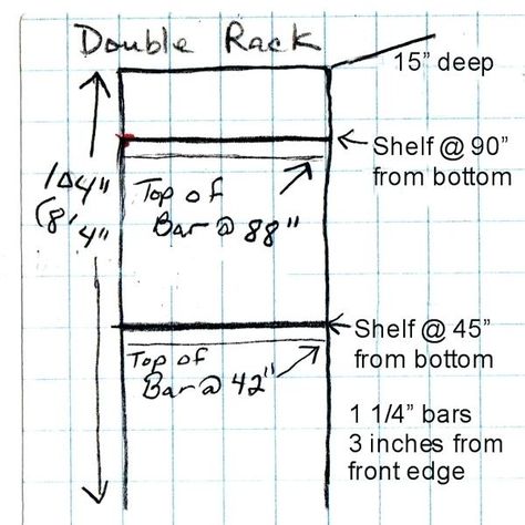 Double Closet Rod Height Modern Perfect Check more at https://cheapacticin.com/1707/double-closet-rod-height-modern-perfect Double Closet Rod, Double Rod Closet, Closet Rod Height, Ranch Makeover, Closet Measurements, Double Closet, Reach In Closet, Diy Cleaning Solution, Deep Shelves