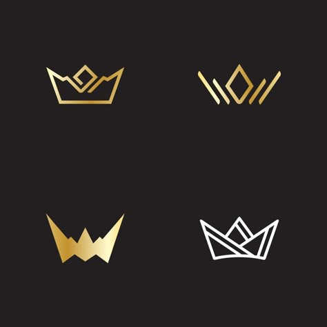 Royal Logo Design Creative, Royal Logo Design, Crown Logos, Logo With Crown, Newspaper Design Layout, Art Deco Elements, Royal Logo, Logo Design Set, 3d Logo Design