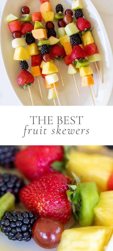 Shish Kabobs Fruit, Small Fruit Kabobs, Fresh Fruit Skewers, Fruit Kabob Ideas, Fruit Skewers Ideas, Fruit Kabobs For Party, Kabob Ideas, Fruit Kabobs Display, Cheese Kabobs