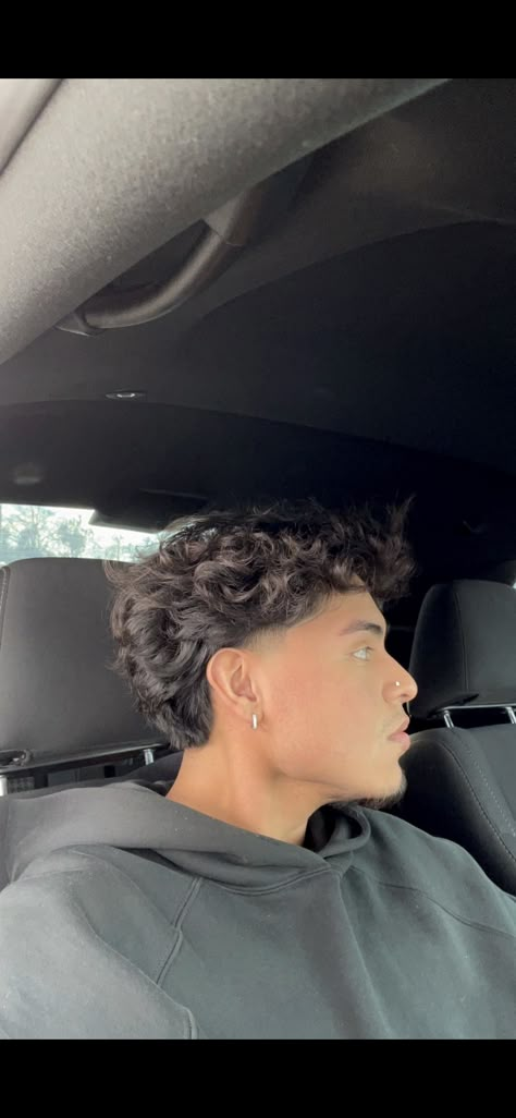 Mens Dyed Hair Ideas Curly, Wavy Hairstyles Men Fade, Low Taper Fade Haircut Mullet, Long Curly Hair With Taper Fade, Cool Hairstyles For Men New Looks 2023, Low Mullet Fade, Tapered Mullet Men Curly, Low Taper Wavy Hair Men, Mid Taper Curly Hair Men