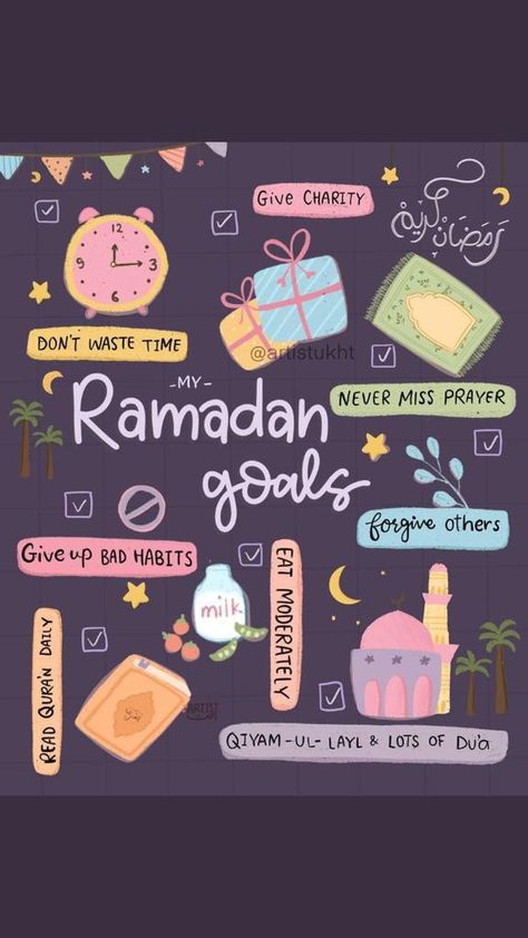 Ramadan Goals, Poster Ramadhan, Ramadan Month, Ramadan Tips, Ramadan Kareem Pictures, Ramadan Poster, Islamic Kids Activities, Inspirational Quotes Background, Ramadan Kareem Decoration