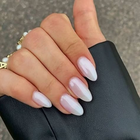 nail ideas, white chrome nails, amazon nail ideas, classy nails, elegant nails, winter inspo, lifestyle inspo White Chrome Nails, Opal Nails, Milky Nails, Winter Nails Acrylic, Nails 2022, Basic Nails, Pearl Nails, Neutral Nails, Manicure Y Pedicure