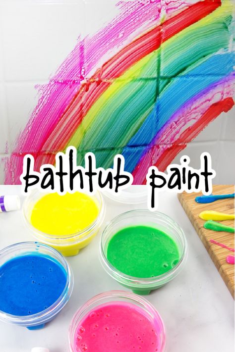 Bathtub Paint, Preschool Activities Crafts, Homemade Sidewalk Chalk, Tub Paint, Paint For Kids, Painting Bathtub, Diy Bathtub, Bath Paint, Toddler Painting