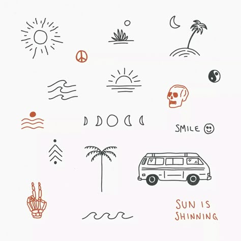 Surf Tattoo, Petit Tattoo, Muster Tattoos, Handpoke Tattoo, Small Pretty Tattoos, Buch Design, Small Hand Tattoos, Line Art Tattoos, Subtle Tattoos