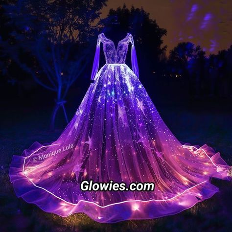 Nebula Dress, Monique Lula, Galaxy Wedding, Galaxy Dress, Up Wedding, Purple Wedding, Wedding Gown, Locket, Light Up