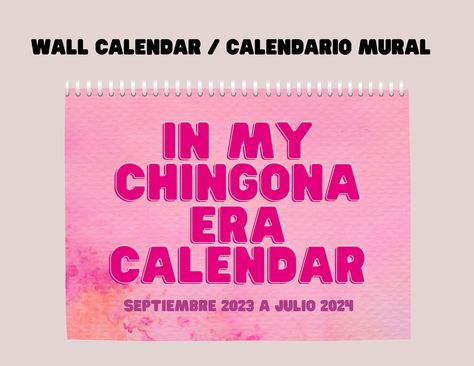 Latina Culture, Calendar September, Wall Calendars, Days Of The Year, Wall Calendar, Office Decor, Affirmations, Motivational Quotes, Vibrant Colors