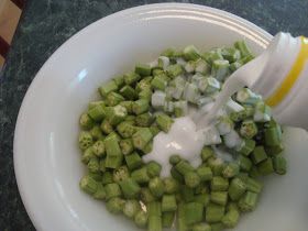 Breaded Okra, Fresh Okra, Corn Meal, Out Of The Blue, Okra, Buttermilk, Asparagus, Flour, Corn