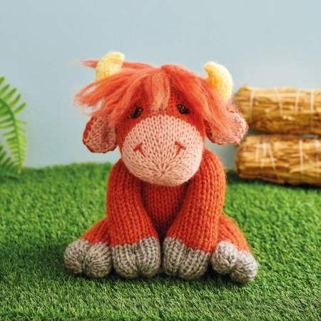 Highland Cow Toy Cow Knit Pattern Free, Highland Cow Knitting Pattern, Highland Cow Knitting Pattern Free, Knitted Chickens Free Pattern, Cow Knitting Pattern, Toy Knitting Patterns, Knitting Patterns Free Dog, Animal Knitting, Cow Toys