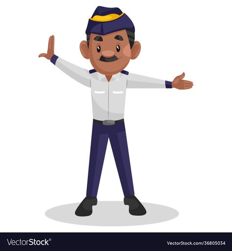 Traffic Police Cartoon, Police Cartoon, Traffic Police, Policeman, Vector Artwork, Hand Illustration, Transparent Png, Designs To Draw, Free Vector Images