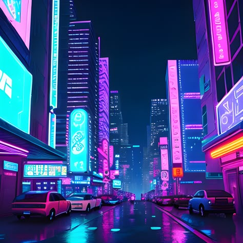 Retro Vaporwave Aesthetic, Retro Vaporwave, Vaporwave Design, Outrun Aesthetic, Vaporwave City, Neon City Aesthetic, City Pop Aesthetic, City Pop, Vaporwave Wallpaper