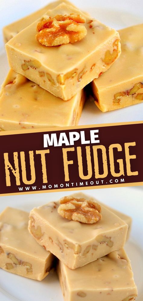 Maple Nut Fudge Recipe, Maple Nut Fudge, Maple Fudge Recipes, Maple Fudge, Food And Drink Recipes, Homemade Fudge Recipes, Walnut Fudge, Fudge Recipes Chocolate, Fudge Recipes Easy