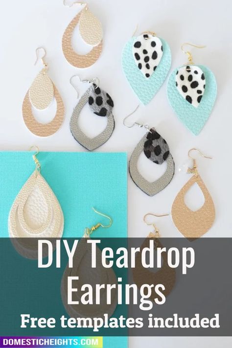 Diy Teardrop Earrings, Diy Acrylic Earrings, Shirt Svgs, Diy Leather Bows, Earring Templates, Cricut Jewelry, Svg Patterns, Halloween Svgs, Black Cat Face