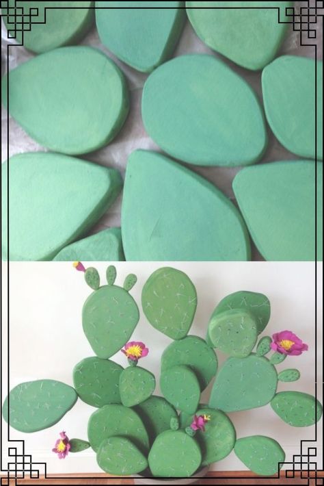 Diy Cactus Decorations, Diy Cactus Pool Noodle, Diy Cactus Balloon Sculpture, Papier Mache Cactus, Giant Cactus Diy, Diy Fake Cactus, How To Make Cactus Decorations, Disco Cactus Diy, How To Make A Cactus