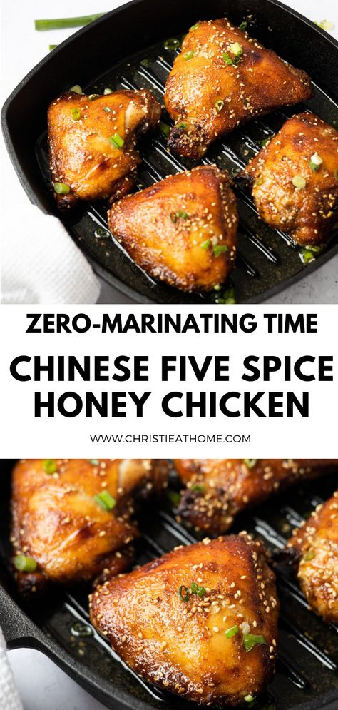 Chinese Five Spice Honey Chicken Chinese 5 Spice Recipe Chicken, Five Spice Chicken Recipe, Chinese Five Spice Chicken Recipes, Asian Spices For Chicken, Asian Seasoning Chicken, Recipes With Chinese 5 Spice, Chinese Roast Chicken, 5 Spice Chicken Recipe, Chinese Five Spice Recipe Dishes