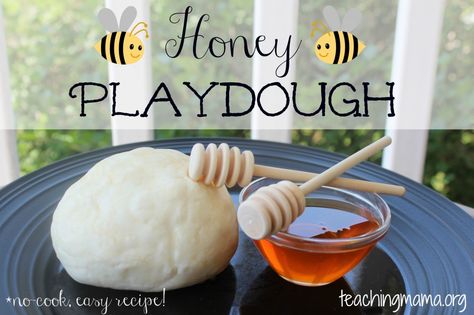 Honey playdough is easy to make and smalls great! Just a few simple steps to make and you will have a great sensory experience. Rosh Hashana Recipes, Easy Homemade Playdough Recipe, Jewish High Holidays, Teaching Mama, Bee Activities, Homemade Playdough Recipe, Jewish Crafts, Preschool Projects, Playdough Recipe