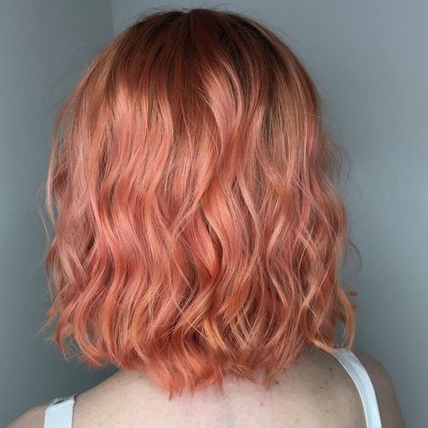 Coral Hair, Pravana Vivids, Hair Stylies, Just Peachy, Too Cute, Medium Length, Hair Inspo, Bangs, Coral