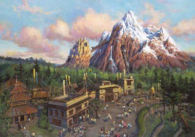 Expedition Everest concept art, Animal Kingdom Disneysea Tokyo, Expedition Everest, Walt Disney Imagineering, Animal Kingdom Lodge, Disney Imagineering, Disney World Florida, Disney Concept Art, Parc D'attraction, Disney Theme Parks