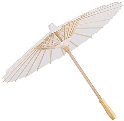 Haofy White Color Paper Decorative Umbrella Parasol Hand Painted Chinese Umbrella Wedding Bridal Party Decor Photo Cosplay Prop(60cm) Parasol Diy, Bridal Party Decor, Decorative Umbrella, Oil Paper Umbrella, Parasol Wedding, Lace Umbrella, Paper Umbrella, Paper Parasol, Party Fotos