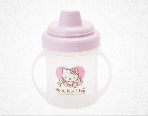 Hello Kitty Baby Sippy Cup Sippy Cup Aesthetic, Cute Sippy Cup Aesthetic, Sippie Cups, Hello Kitty Baby Stuff, Hello Kitty Sippy Cup, Cute Sippy Cups, Princess Sippy Cup, Pink Sippy Cup, Baby Sippy Cup