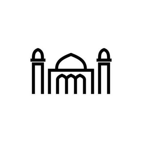 mosque outline icon. ramadan kareem Mosque Outline, Mosque Icon, Mosque Vector, Ramadan Kareem Vector, App Logo, Ramadan Kareem, App Icon, Ramadan, Vector Art