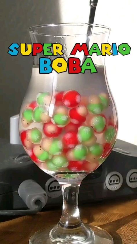 easyastryyt on Instagram: Super Mario Mushroom Boba Recipe! If you decide to make this yourself, the written recipe is on our Insta page. There is also a full… Tapioca Boba, Boba Recipe, Mario Theme, Fun Drink Recipe, Bubble Tea Recipe, Boba Pearls, Italian Soda, Kawaii Cooking, Refreshing Drinks Recipes