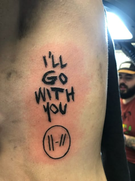 I got this tattoo done a few days ago. I love My Blood and that song helped me find a reason to keep going. Enjoy! 😊 Push On Through Tattoo Twenty One Pilots, Tattoo Ideas Twenty One Pilots, Dysphoria Tattoo, My Blood Twenty One Pilots Tattoo, Tatuajes Twenty One Pilots, My Blood Twenty One Pilots, 21 Pilots Tattoo, Twenty One Pilots Tattoo Ideas, Tatuagem Twenty One Pilots