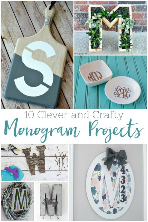 Monogram Gift Ideas, Monogram Crafts, Monogram Projects, Monogrammed Gift Ideas, Monogramed Gifts, Monogram Ideas, Diy Monogram, Name Crafts, Wooden Monogram