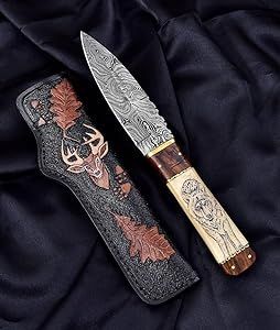 Scrimshaw Art, Forging Knives, Knife Patterns, Pretty Knives, D2 Steel, Twist Pattern, Damascus Steel Knife, Outdoor Hunting, Knife Collection