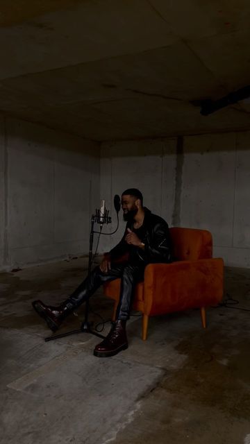 LAPHEAL STERLING | Music/STYLE on Instagram: "Check out my latest single Obsession ft @therealinsydious available on all digital platforms #ukmusicians #adolescentes #obsession #aestheticallypleasing #maleartist #moody #trendingmusic #trendingreels Aesthetic, modern chair, monochrome outfit, black only, good vibes only Uk based musician & content creator" Content Ideas For Musicians, Musician Content Ideas, Moody Photography Aesthetic, Music Content Ideas, Music Video Ideas Aesthetic, Music Video Inspiration, Live Performance Aesthetic, Moody Instagram Aesthetic, Musician Aesthetic Outfits