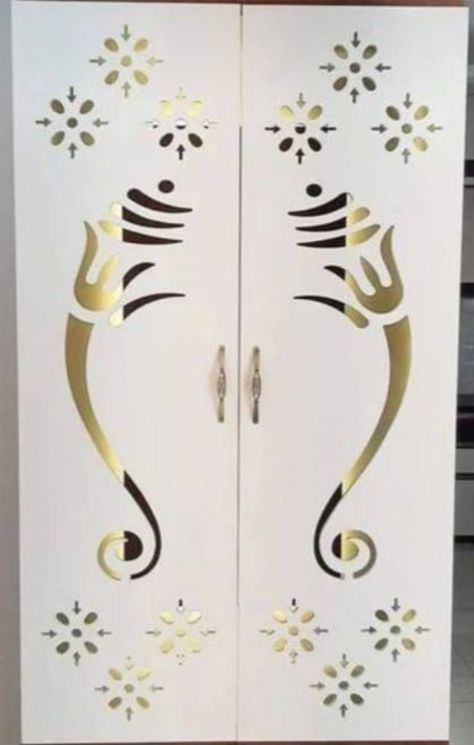 Cnc Puja Room Door, Mandir Jali Door Design, Pooja Room Door Cnc Design, Cnc Pooja Door, Temple Cnc Design For Home, Pooja Room Cnc Design, Mandir Door Cnc Design, Pooja Door Cnc Design, Pooja Unit Door Design