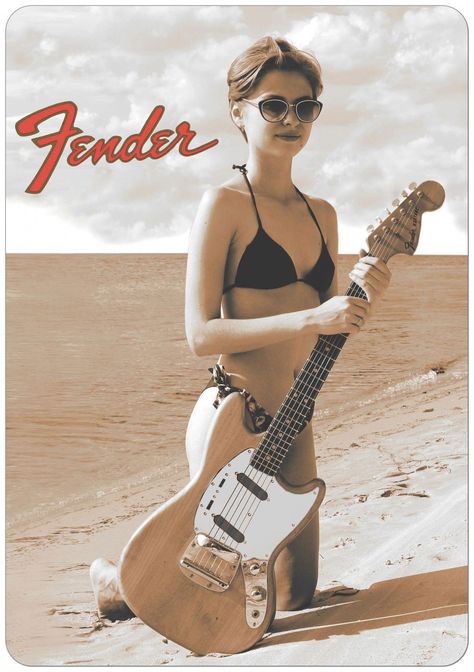 Instruments Photography, Fender Mustang Guitar, Mustang 1966, Fender Mustang, Leo Fender, Guitar Posters, Guitar Rig, Fender Vintage, Cheap Guitars