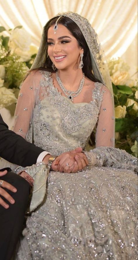 Walima bridal dress Pakistani wedding dress bridal Bride Dresses Pakistani, Valima Hairstyles Pakistani, Valima Dress For Bride, Pakistani Walima Dress Brides, Walima Hairstyles Brides, Valima Hairstyle, Valima Bridal Dress Pakistan, Nikkah Hairstyles Brides, Small Nikkah Ideas