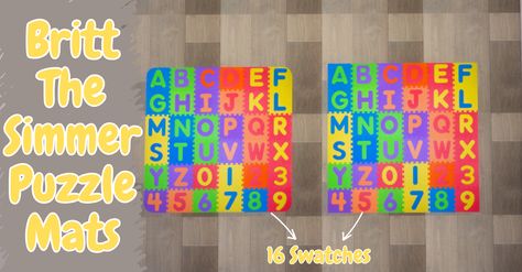 Puzzle Mat, Sims 4 Children, Sims 4 Body Mods, Sims 4 Cc Folder, Sims 4 Cas, Sims House, Body Mods, Play Mat, Sims 4 Mods