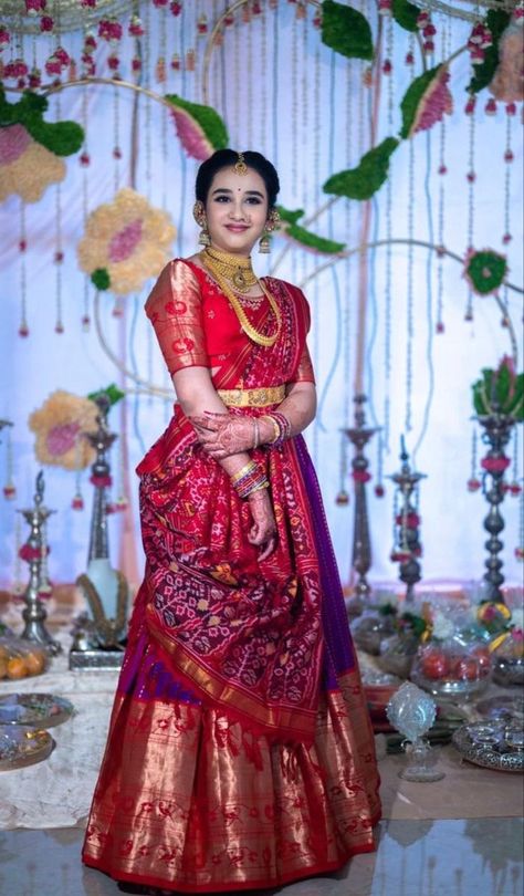 Langa Voni Half Saree Function, Half Saree Function Kids, Pattu Half Saree, Langa Voni Half Saree, Chiffon Blouses Designs, Saree Function, Half Saree Function, Langa Voni, Lehenga Saree Design