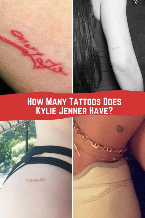 8 Kylie Jenner Tattoos You'll Fall In Love With - TattooGlee Kylie Jenner Tattoo Heart, Kylie Jenner Hip Tattoo, Kylie Heart Tattoo, Kylie Jenner Tattoo Hip, Kendall Jenner Tattoo, Kylie Jenner Tattoo, Kardashian Tattoo, Hip Tattoo Quotes, Kylie Jenner's Tattoos