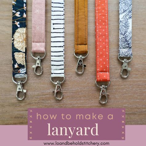 How to make a Lanyard | Lo & Behold Stitchery Diy Badge Lanyard, How To Sew A Lanyard, Make A Lanyard, Lanyard Diy, 4h Ideas, Diy Lanyard, Tara Reed, Sew Baby, Badge Lanyard