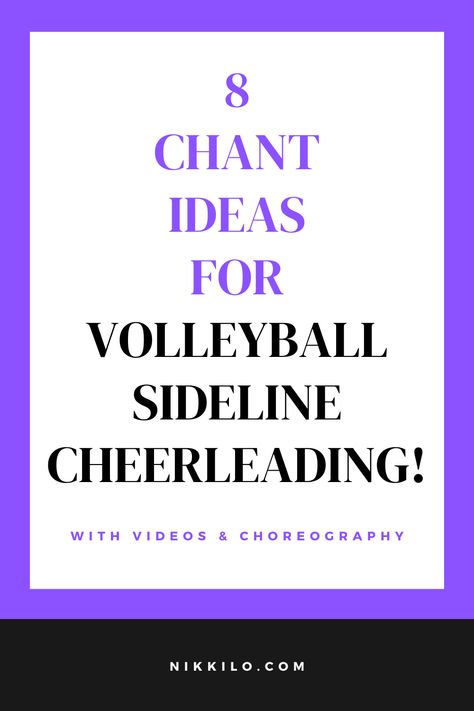 Volleyball Chants Ideas, Ace Cheers For Volleyball, Chants For Volleyball, Cheers For Volleyball, Volleyball Cheers And Chants, Simple Choreography, Volleyball Chants, Volleyball Terms, Cheerleading Chants