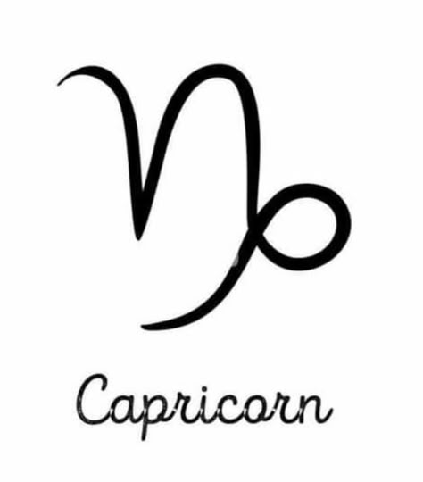 Capricorn Tattoo Stencil, Capricorn Sign Tattoo Symbols, Capricorn Sign Tattoo For Women, Capricorn Glyph, Capricorn Symbols, Capricorn Tattoo Ideas, Capricorn Sign Tattoo, Holy Tattoos, Capricorn Symbol