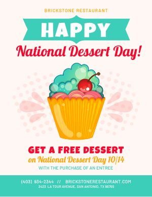 national dessert day Design Templates - MustHaveMenus ( 15 found ) October Food, National Dessert Day, Facebook Story, Food Holidays, Professional Social Media, Design Edit, Bright Designs, Free Desserts, Story Template